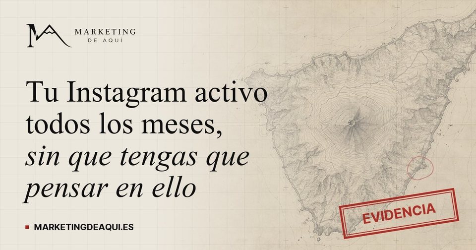Web de Marketing de Aquí: tu Instagram activo todos los meses, sin que tengas que pensar en ello